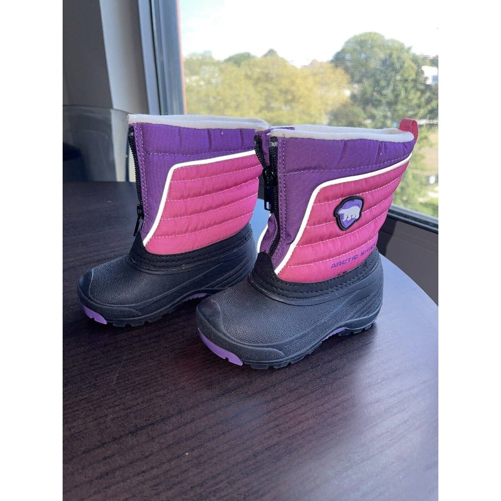 NWT Arctic Shield Snow Boots Girls Comforted Rated -20 F Pink Purple Black Warm